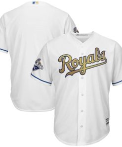 kansas city royals majestic 2015 world series champions gold program cool base jersey whitexdyx4